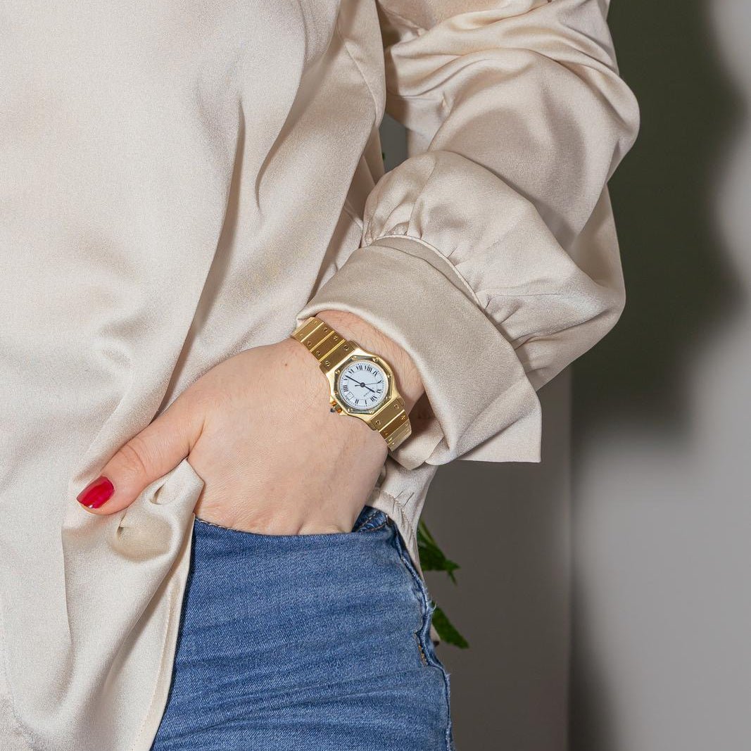 Montre CARTIER "Santos Octogonale" en or jaune - Castafiore