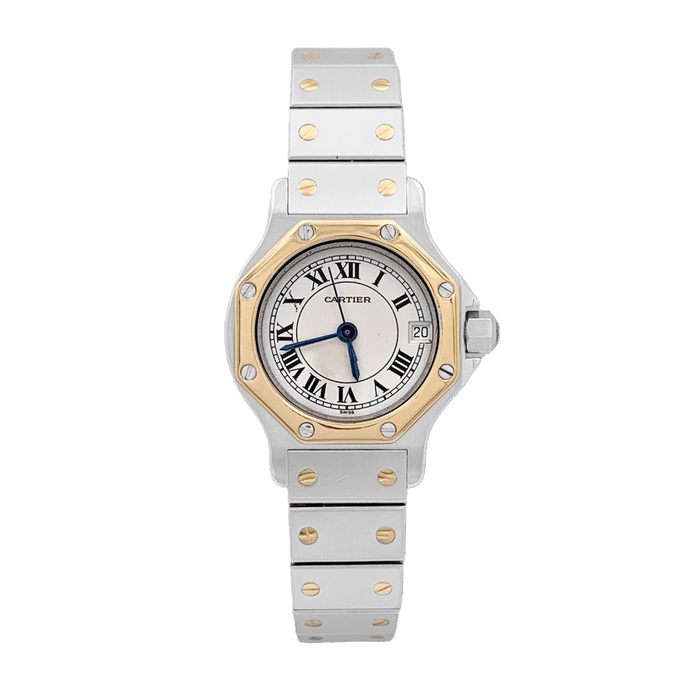 Montre CARTIER "Santos Octogonale" en or jaune et acier - Castafiore