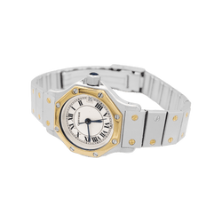 Montre CARTIER "Santos Octogonale" en or jaune et acier - Castafiore