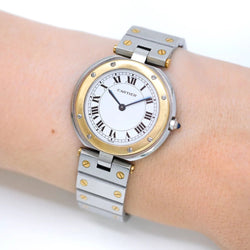 Montre CARTIER "Santos Vendôme" en or jaune et acier - Castafiore