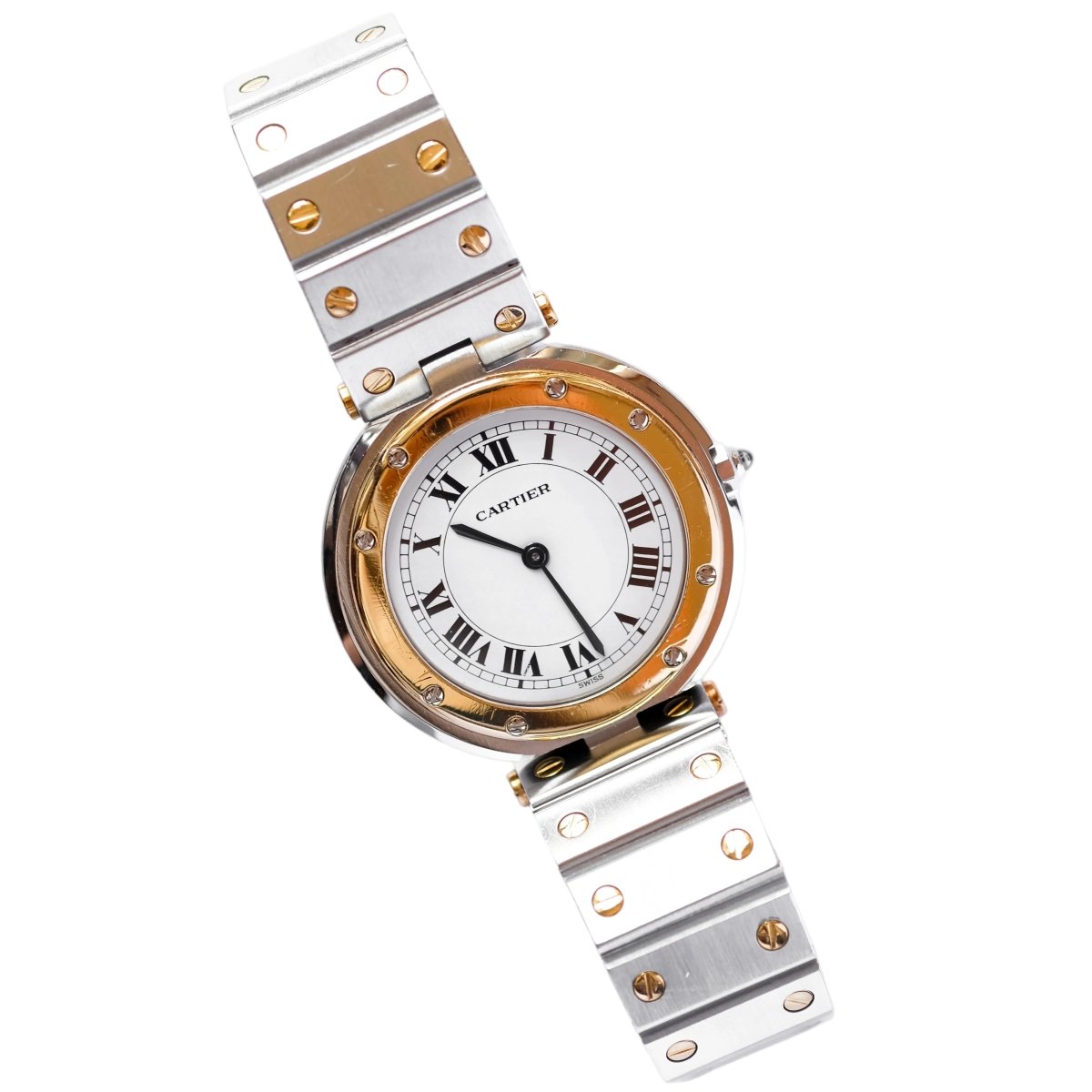 Montre CARTIER "Santos Vendôme" en or jaune et acier - Castafiore