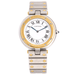 Montre CARTIER "Santos Vendôme" GM en or jaune et acier - Castafiore