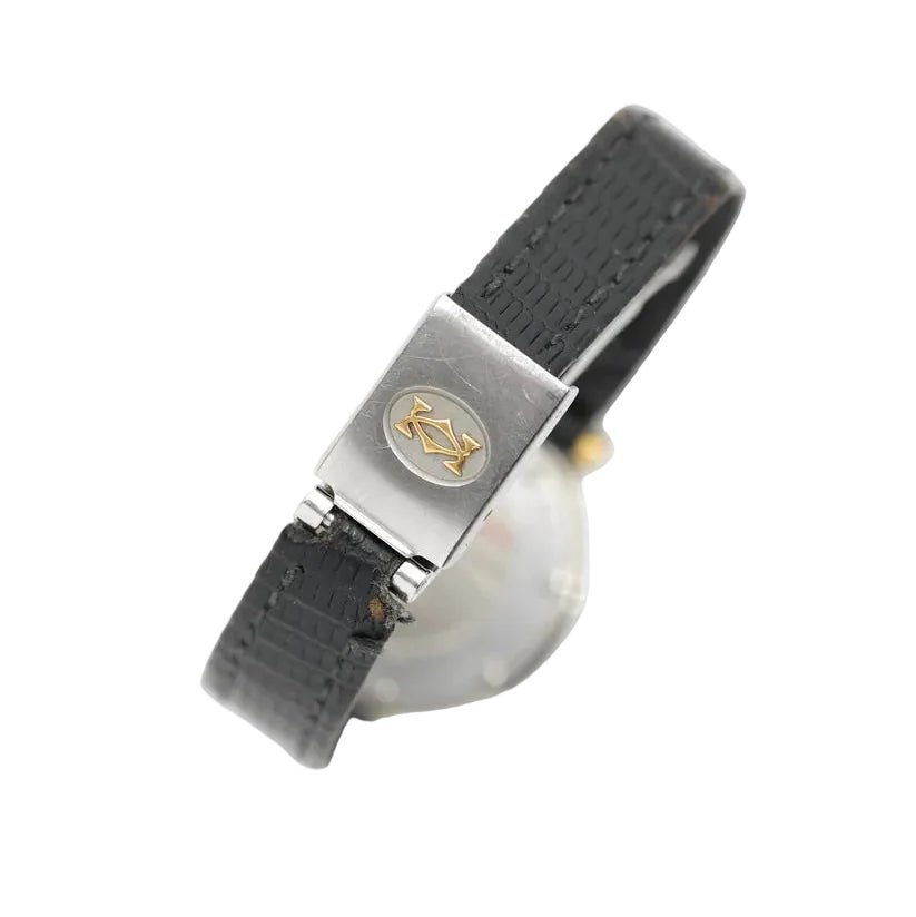 Montre CARTIER "Santos Vendôme Lady" en or jaune, acier et cuir - Castafiore