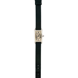 Montre CARTIER "Tank Américaine" en or blanc et satin - Castafiore