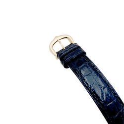 Montre CARTIER "Tank Américaine" en or jaune, acier et cuir - Castafiore