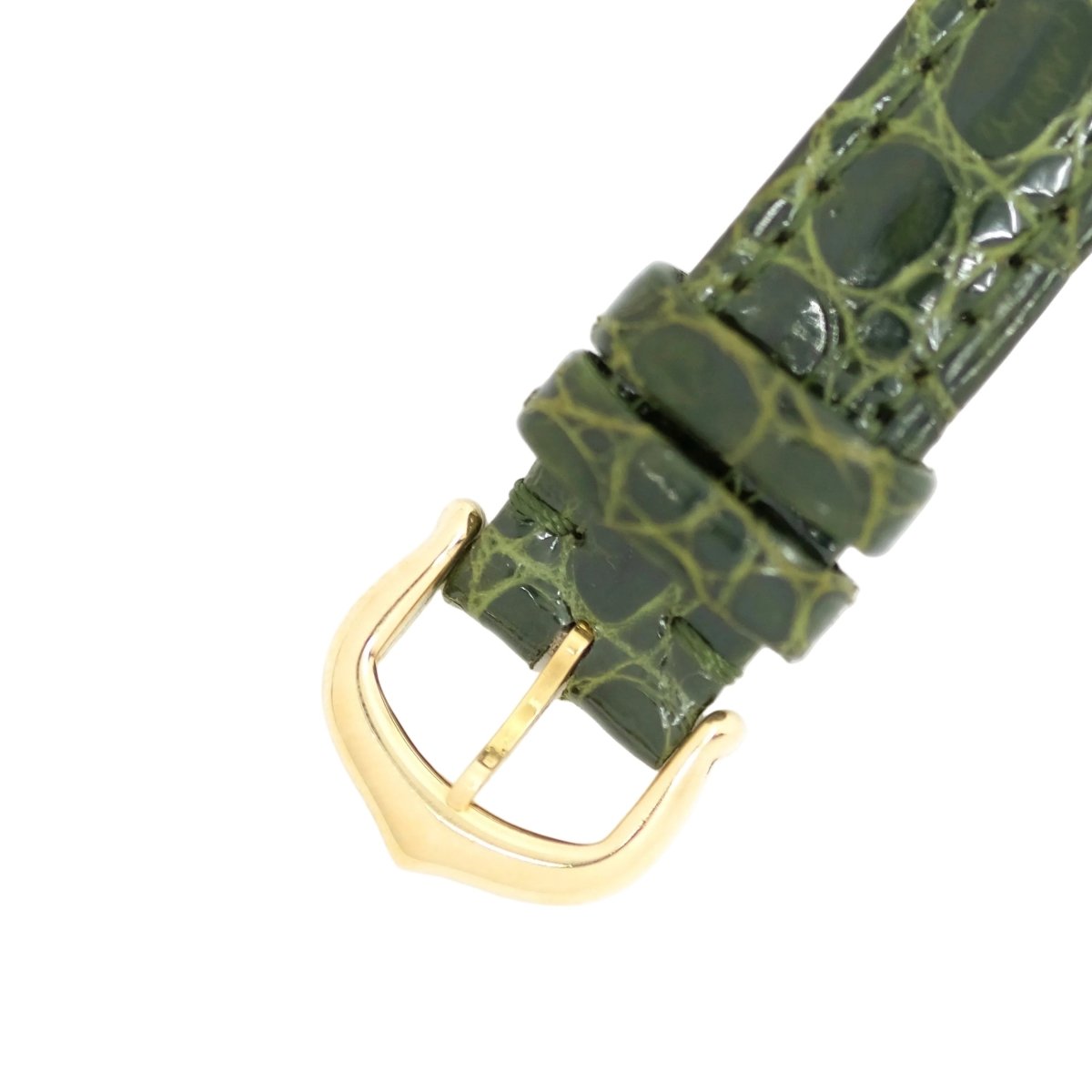 Montre CARTIER "Tank Américaine Lady" en or jaune, cuir et saphir - Castafiore