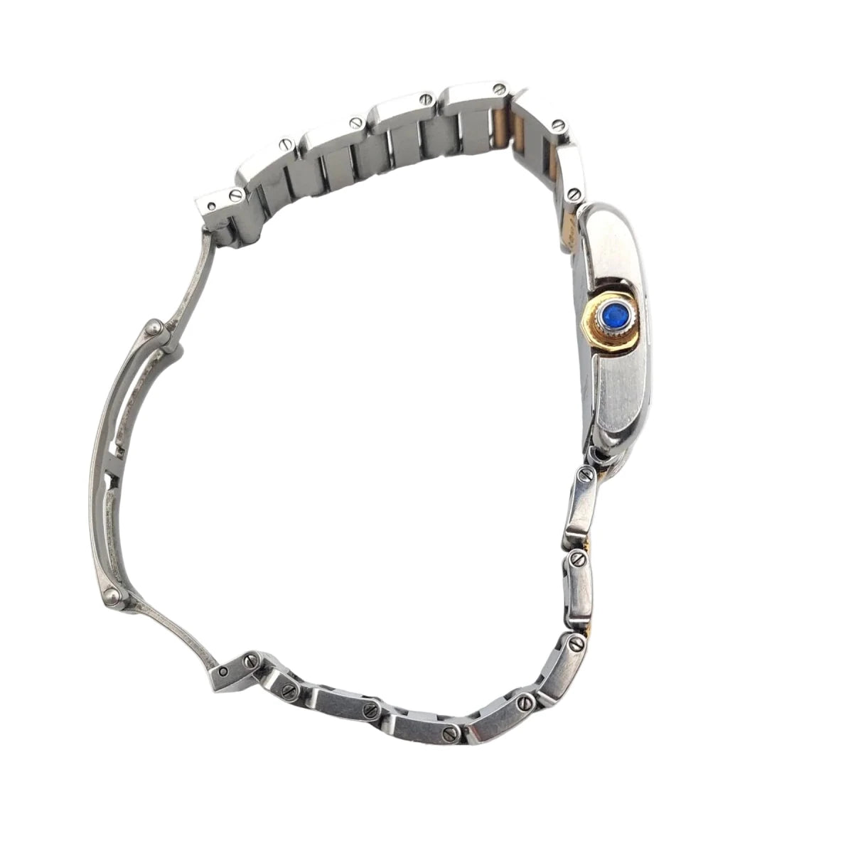 Montre CARTIER "Tank Anglaise" PM en or jaune et acier - Castafiore