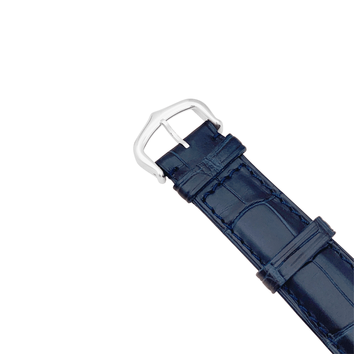 Montre CARTIER "Tank Basculante" en acier, argent et cuir - Castafiore