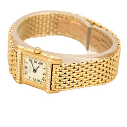 Montre CARTIER "Tank Chinoise" en or jaune, acier et diamants - Castafiore
