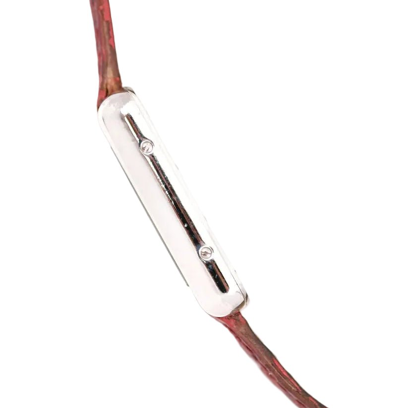 Montre CARTIER "Tank" en argent et cuir - Castafiore