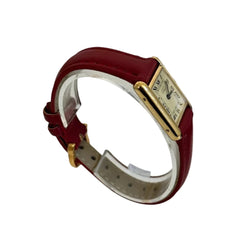 Montre CARTIER "Tank" en vermeil et cuir - Castafiore