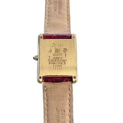 Montre CARTIER "Tank" en vermeil et cuir - Castafiore