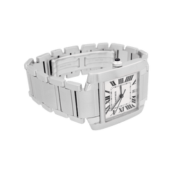 Montre CARTIER "Tank Française" en acier et argent - Castafiore