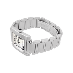 Montre CARTIER "Tank Française" en acier et argent - Castafiore