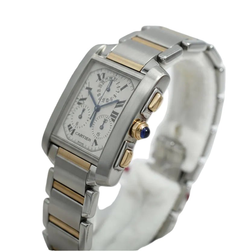 Montre CARTIER "Tank Française" en acier et or jaune - Castafiore