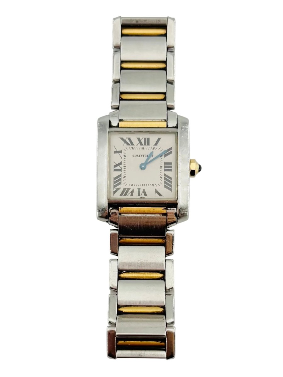 Montre CARTIER "Tank française" en or jaune et acier - Castafiore