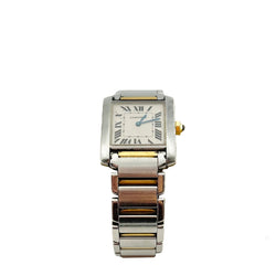 Montre CARTIER "Tank française" en or jaune et acier - Castafiore