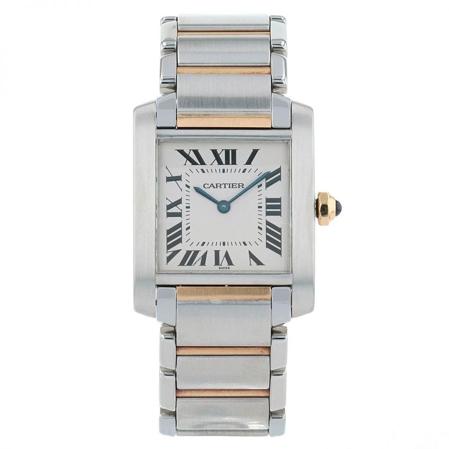 Montre CARTIER "Tank française" en or jaune et acier - Castafiore