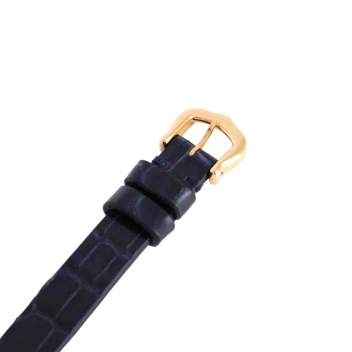 Montre CARTIER "Tank Louis Cartier Mini" en or jaune, acier et cuir - Castafiore