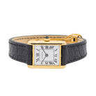 Montre CARTIER "Tank Louis cartier PM" en or jaune et cuir - Castafiore