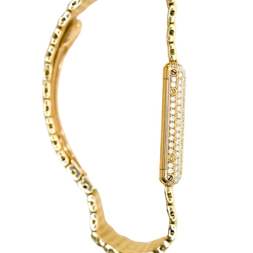 Montre CARTIER "Tank Louis" en or jaune et diamants - Castafiore