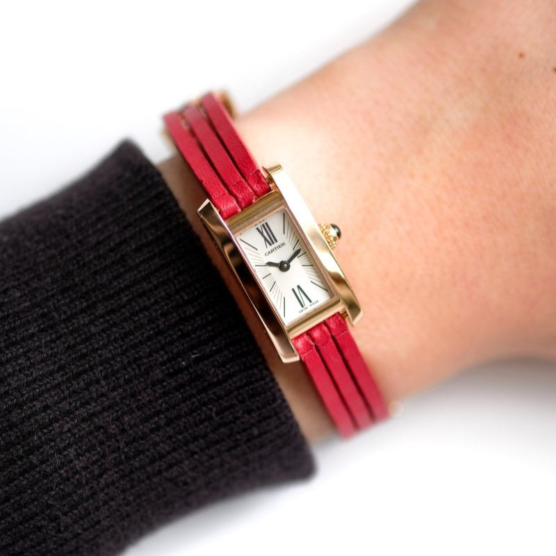 Montre CARTIER Tank mini allongée en or rose - Castafiore