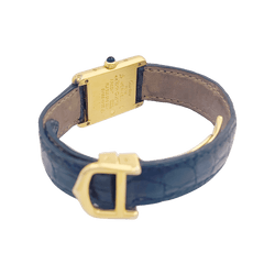 Montre CARTIER "Tank Must" argent, plaqué or et cuir - Castafiore