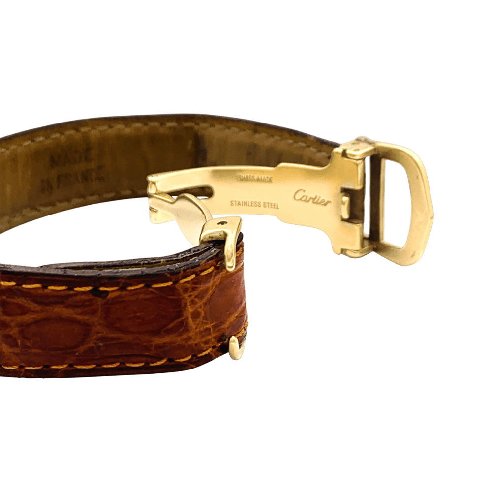 Montre CARTIER "Tank Must" en argent, acier et cuir - Castafiore