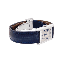 Montre CARTIER "Tank Must" en argent, acier et cuir. - Castafiore