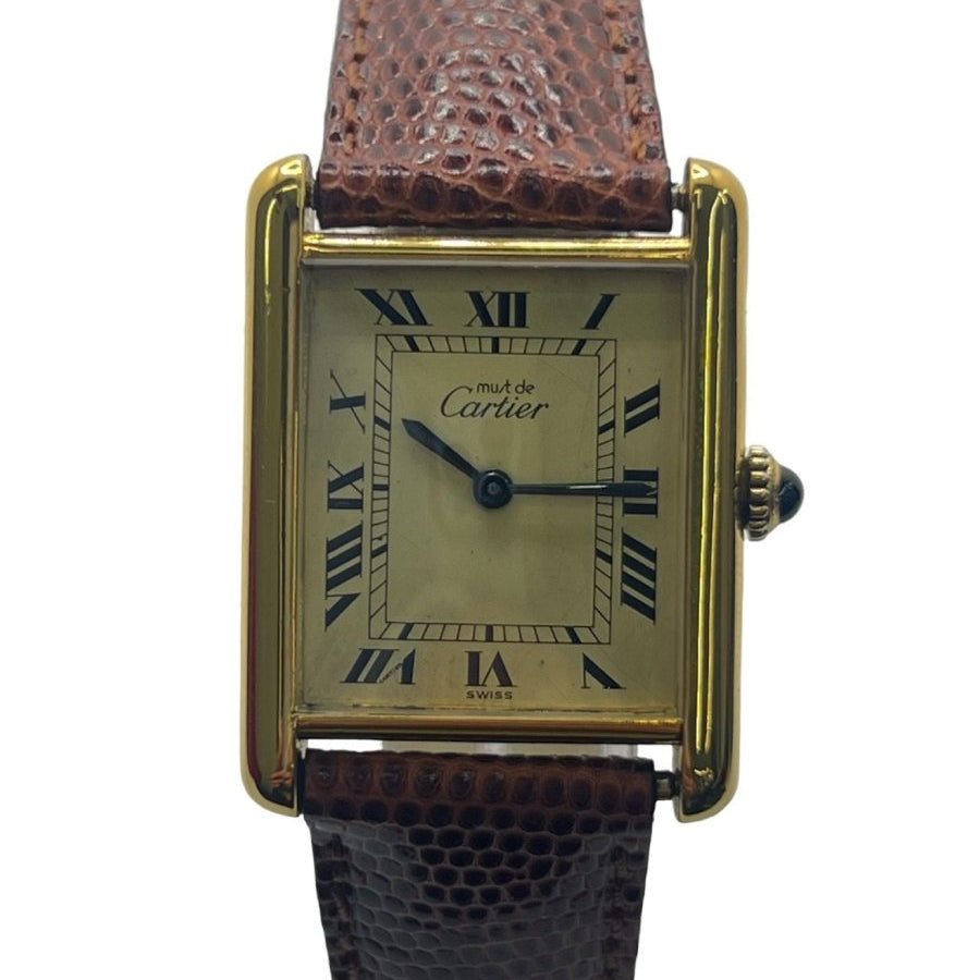 Montre CARTIER "Tank Must" en argent et vermeil - Castafiore