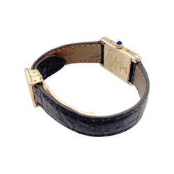 Montre Cartier Tank Must en argent plaqué or - Castafiore