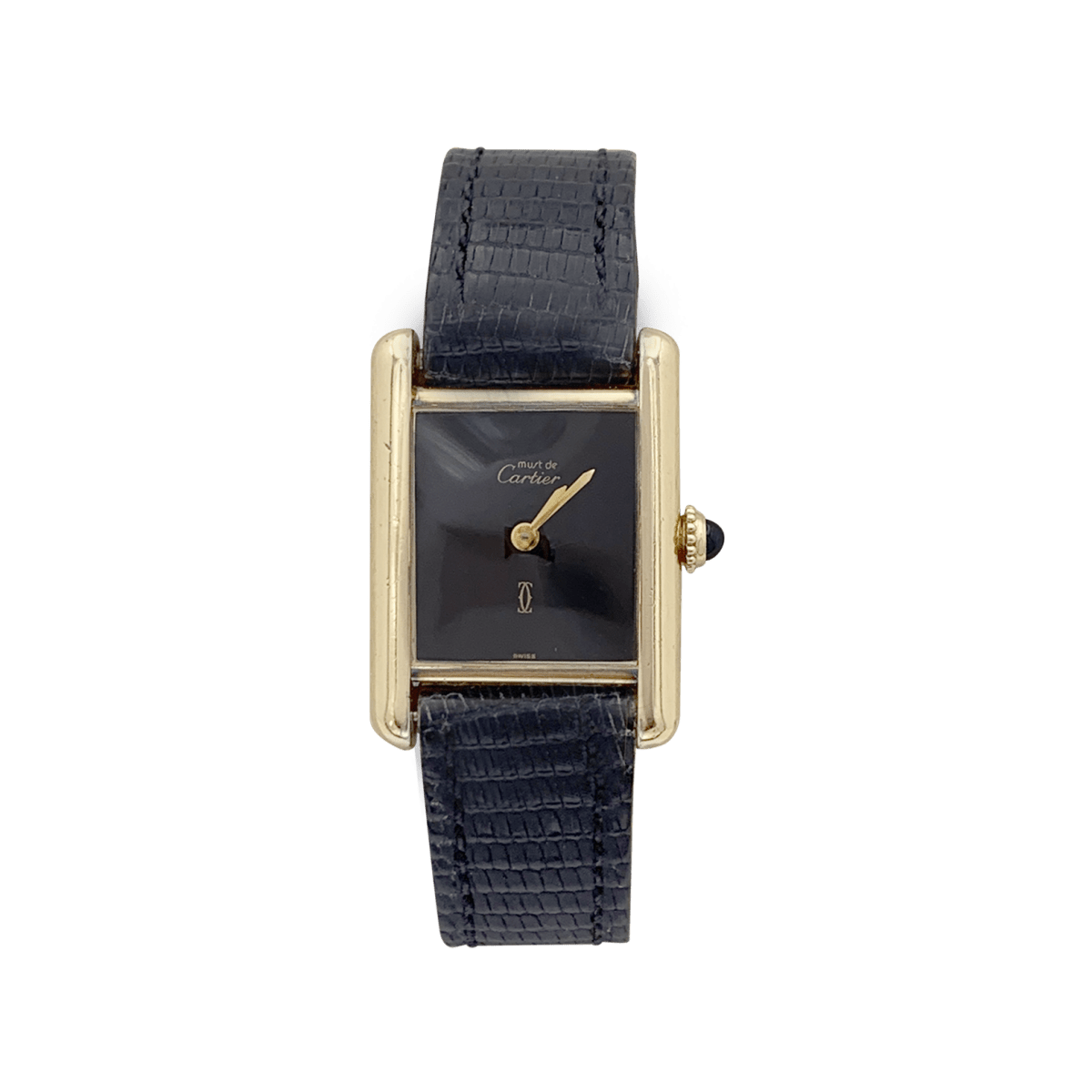 Montre CARTIER "Tank Must" en argent plaqué or - Castafiore