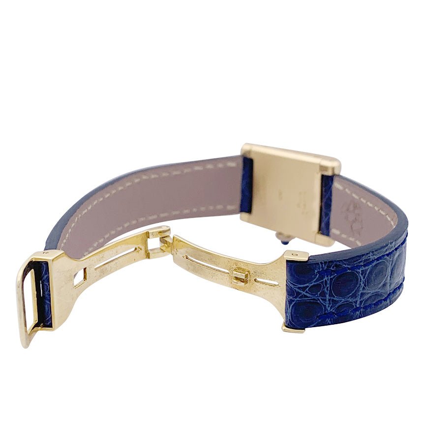 Montre CARTIER "Tank Normale" en or jaune et cuir - Castafiore