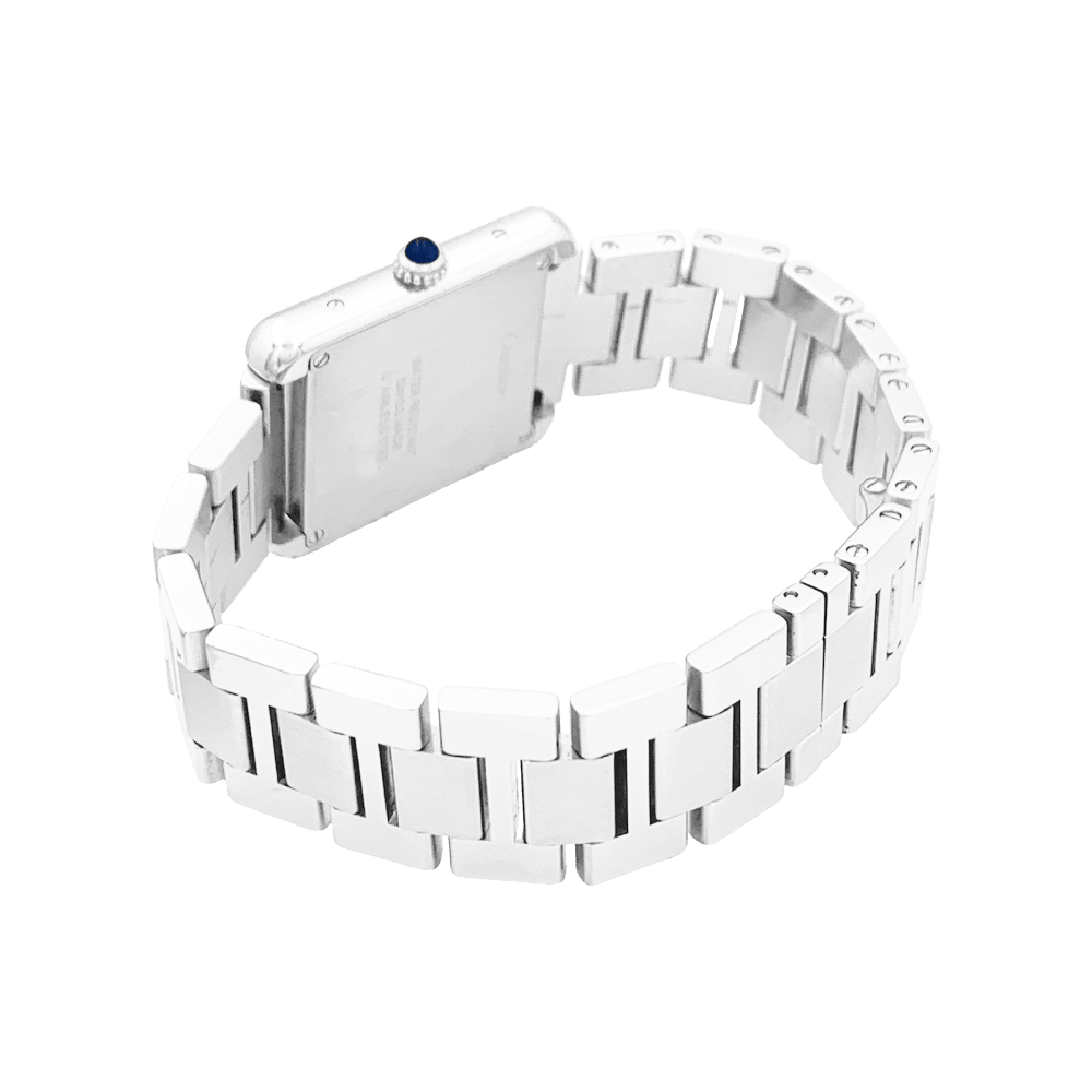 Montre CARTIER "Tank Solo" en acier et argent - Castafiore