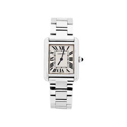 Montre CARTIER "Tank Solo" en acier et argent - Castafiore