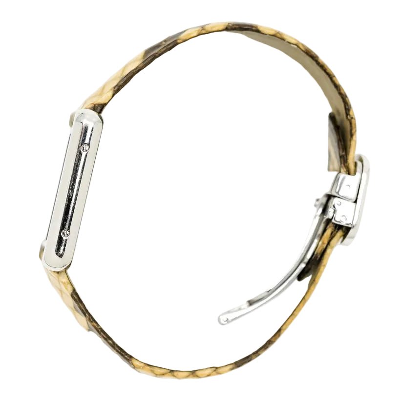 Montre CARTIER "Tank Solo" en acier et cuir - Castafiore