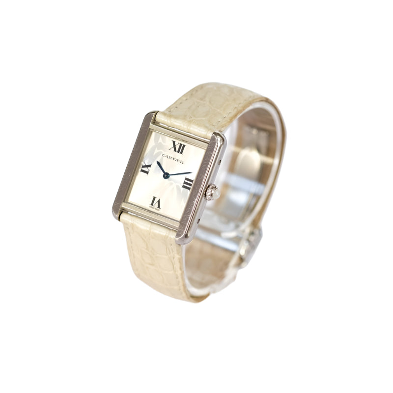 Montre CARTIER Tank solo siglée en acier - Castafiore