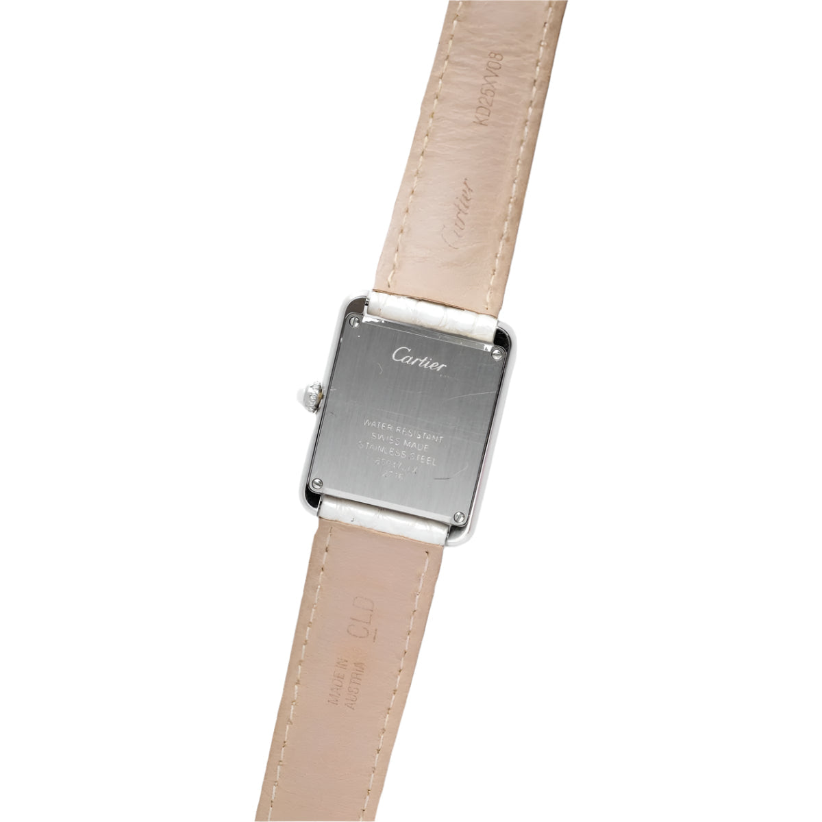 Montre CARTIER Tank solo siglée en acier - Castafiore