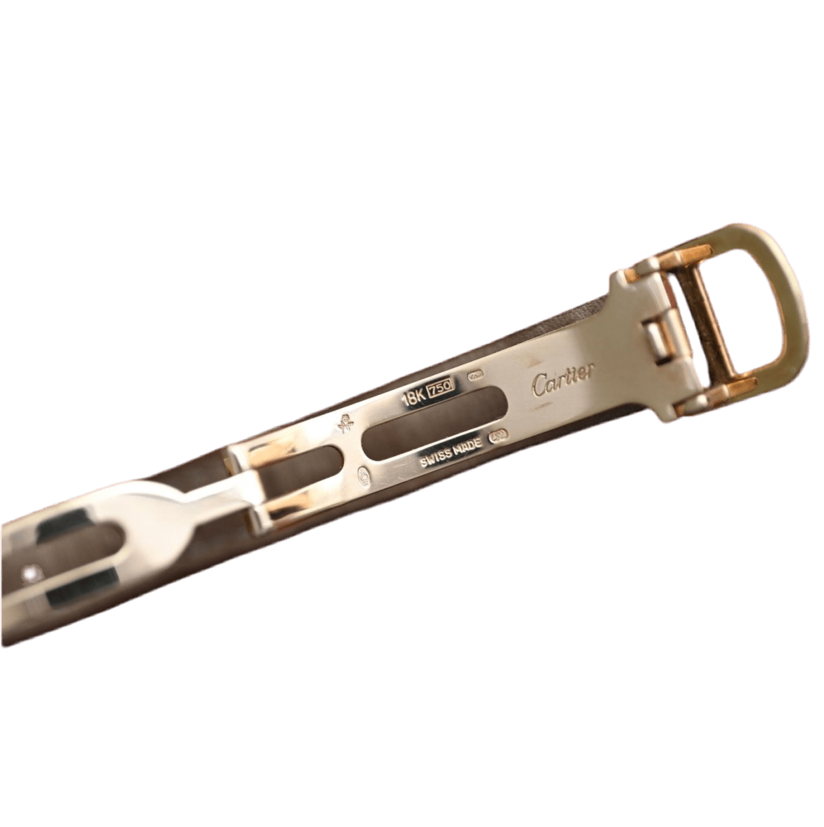 Montre CARTIER "Tortue" en or jaune et diamants - Castafiore