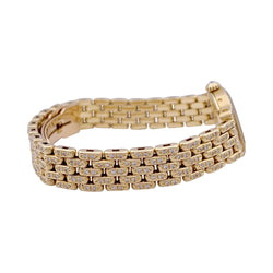 Montre Cartier "Tortue" or jaune, diamants, nacre. - Castafiore
