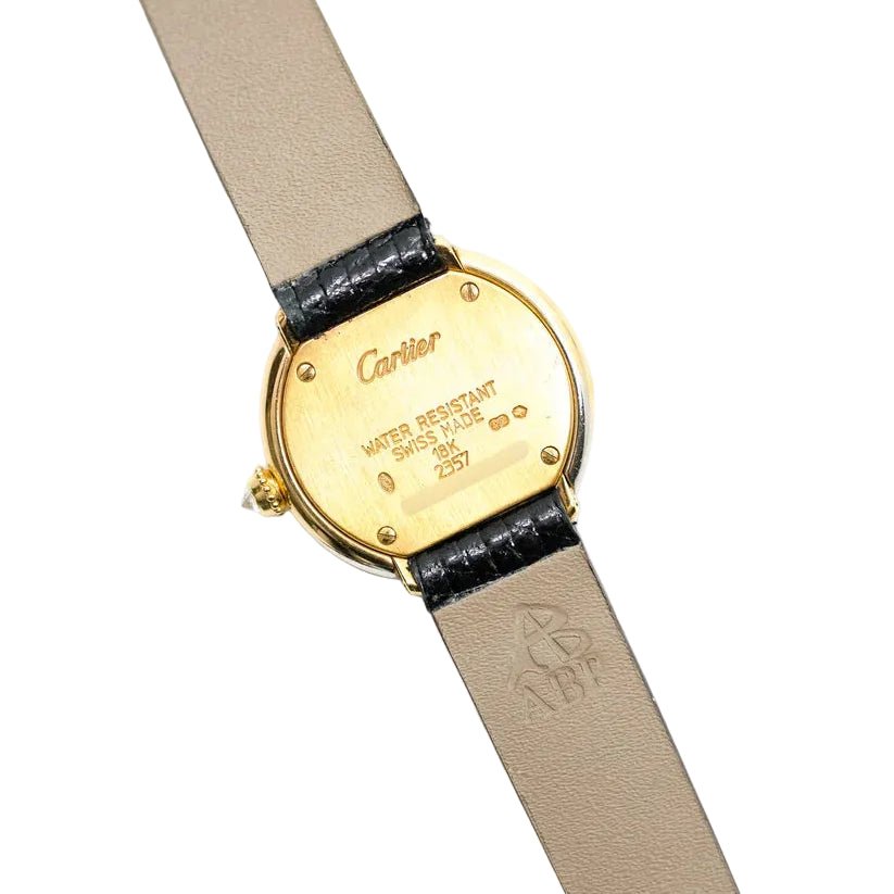 Montre CARTIER "Trinity" en or jaune, or rose, or blanc et cuir - Castafiore