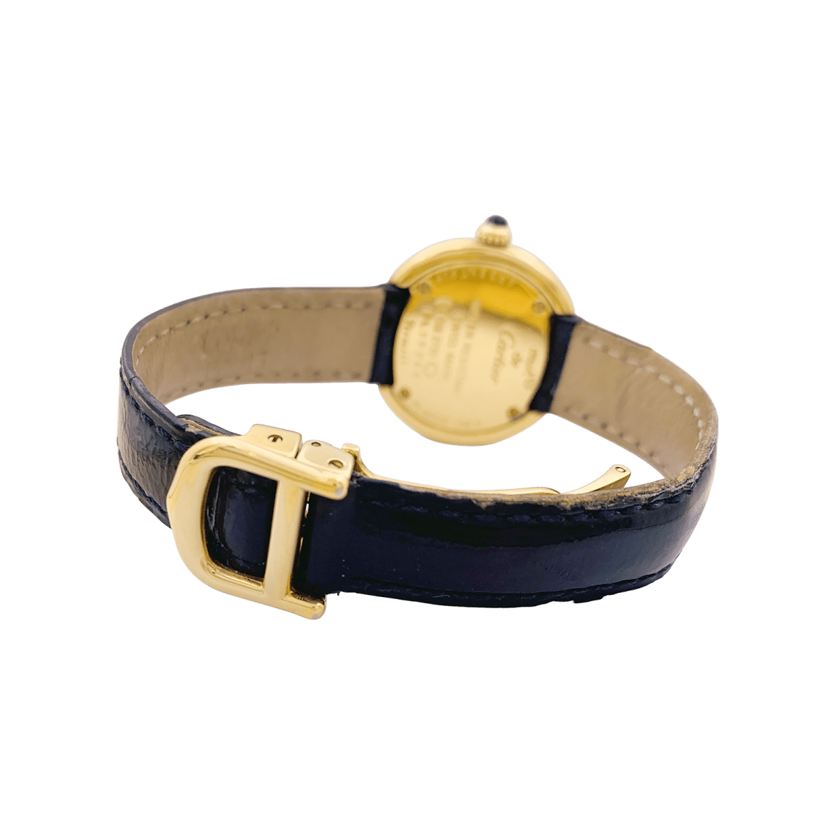 Montre CARTIER "Trinity Must" en argent, cuir et acier - Castafiore