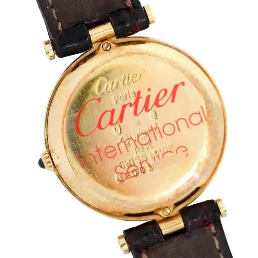 Montre CARTIER "Vendôme" en or jaune et cuir - Castafiore