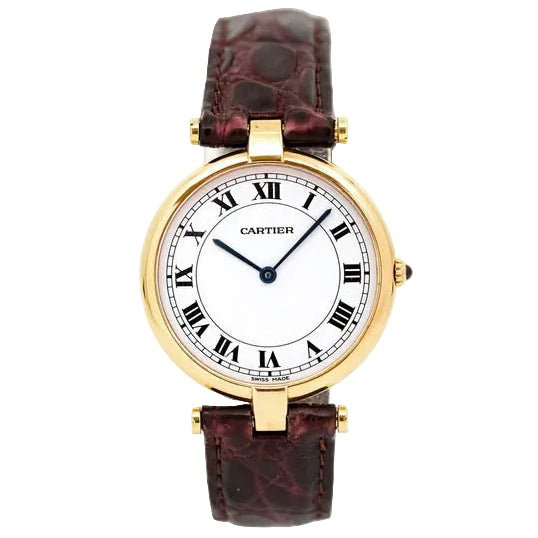 Montre CARTIER "Vendôme" en or jaune et cuir - Castafiore