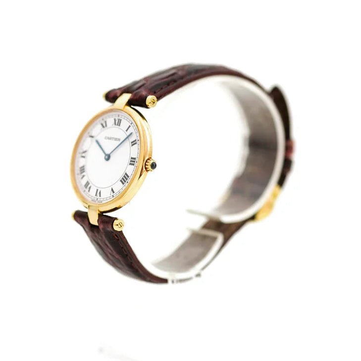 Montre CARTIER "Vendôme" en or jaune et cuir - Castafiore