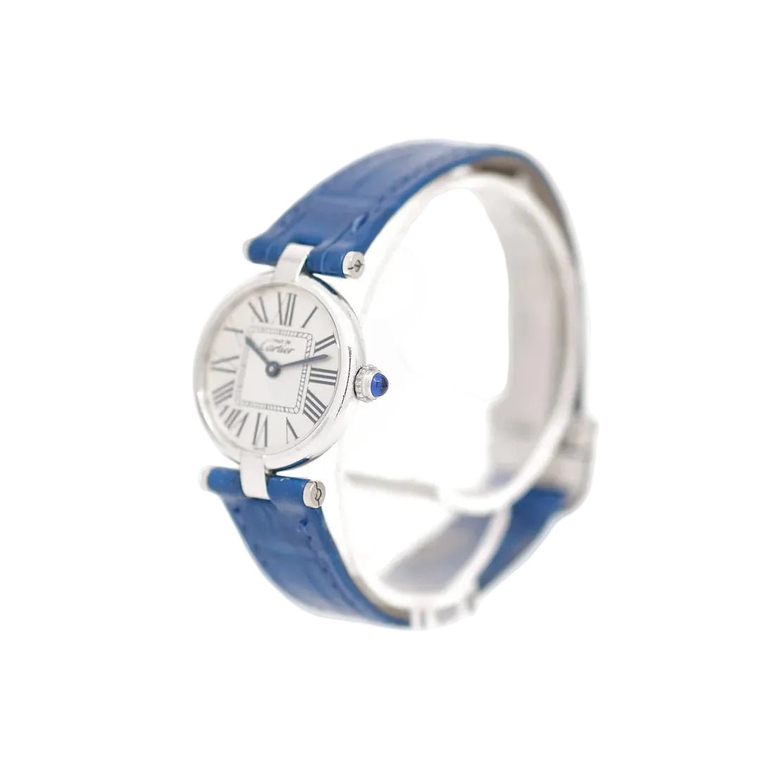 Montre CARTIER "Vendôme Must" en argent, acier et cuir - Castafiore