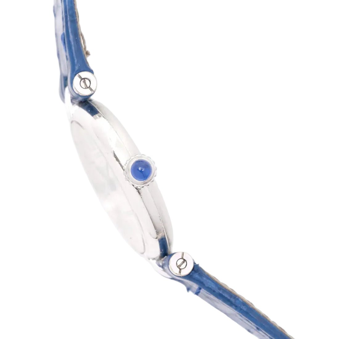 Montre CARTIER "Vendôme Must" en argent, acier et cuir - Castafiore