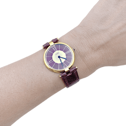 Montre CARTIER "Vendôme Must" en or jaune, argent et cuir - Castafiore