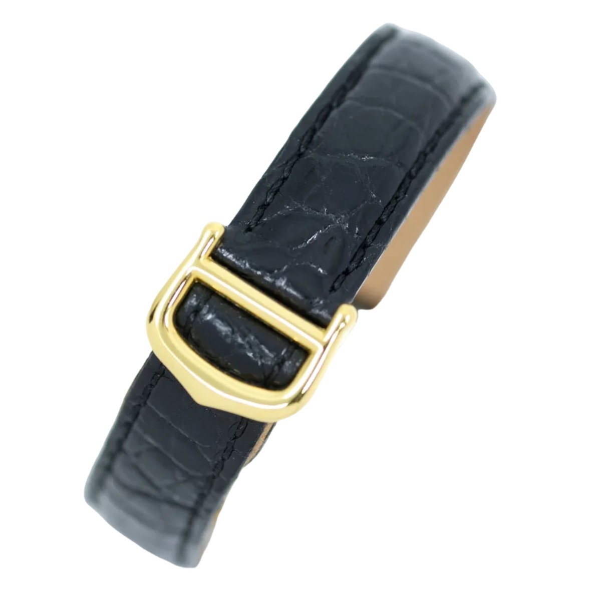 Montre CARTIER "Vendôme Must" en plaqué or, acier et cuir - Castafiore