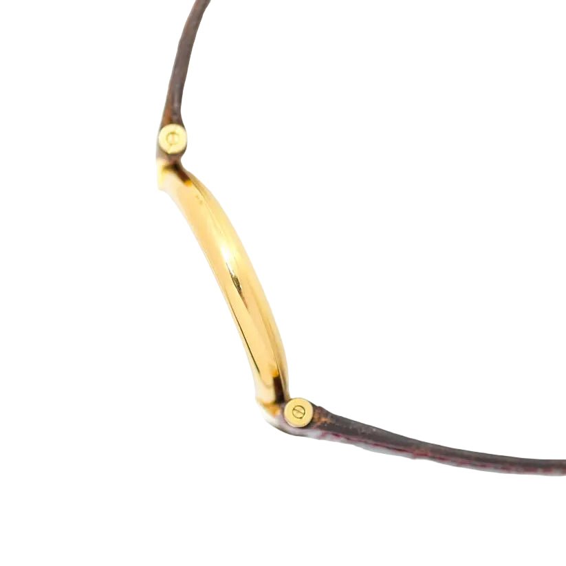 Montre CARTIER "Vendôme Must Trinity" en or blanc, or jaune, or rose et cuir - Castafiore